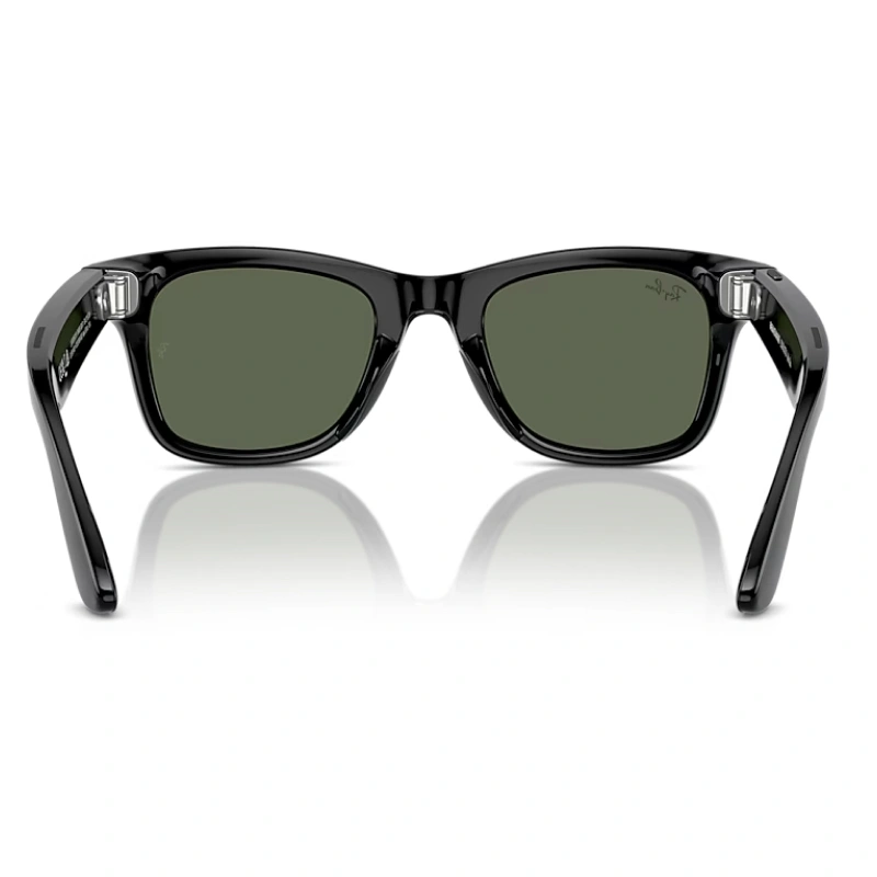 Умные очки Ray Ban Wayfarer RW4006 Глянцевый чёрный/Зелёный M 150-50mm (601/71). Фото 4