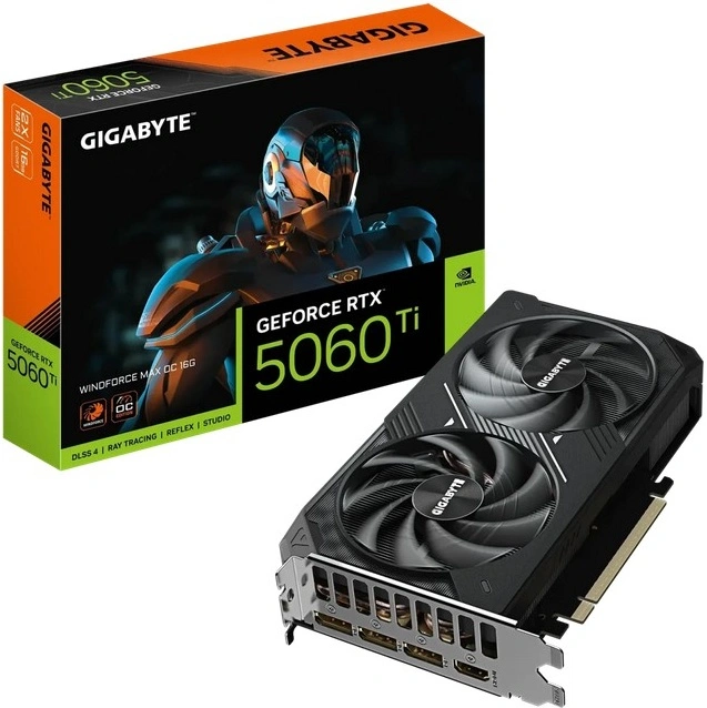 Видеокарта Gigabyte GeForce RTX 5060 Ti WINDFORCE MAX OC 16GB GDDR7 128 bit PCIe 5.0. Фото 7
