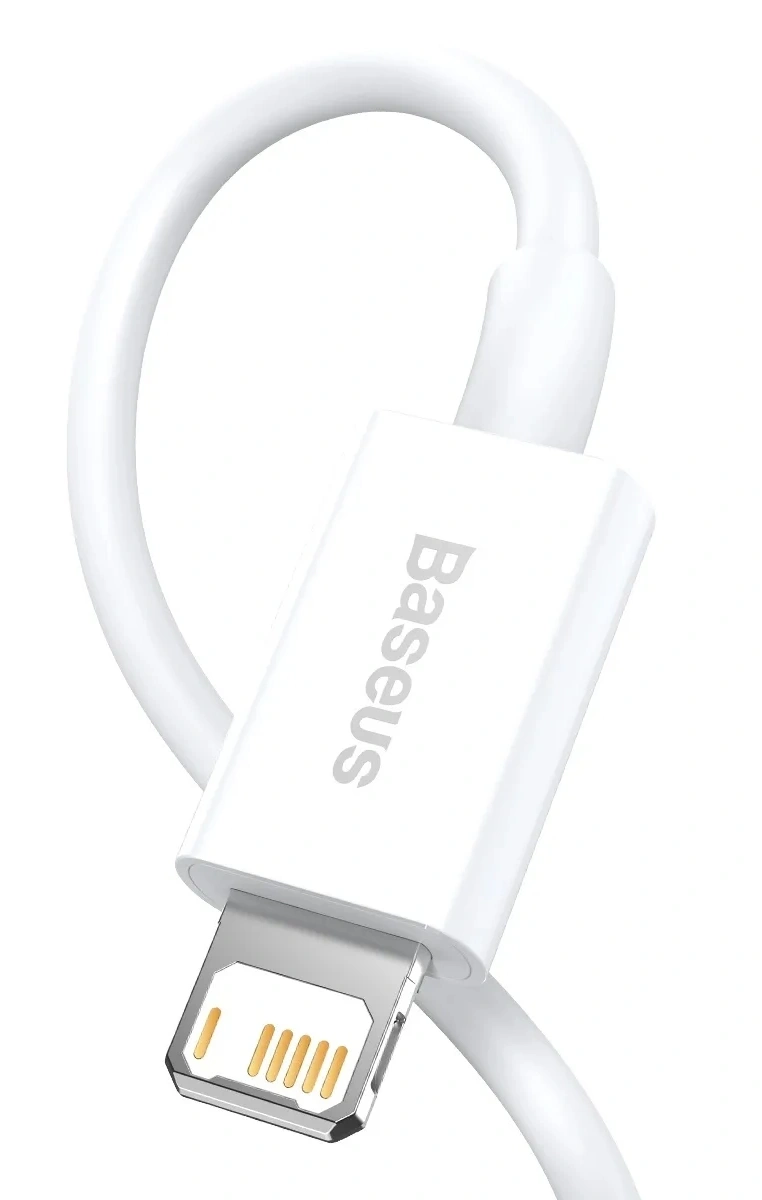 Кабель Baseus Superior Series Fast Charging Data Cable USB to iP 2.4A 1.5m, Белый (CALYS-A02). Фото 4