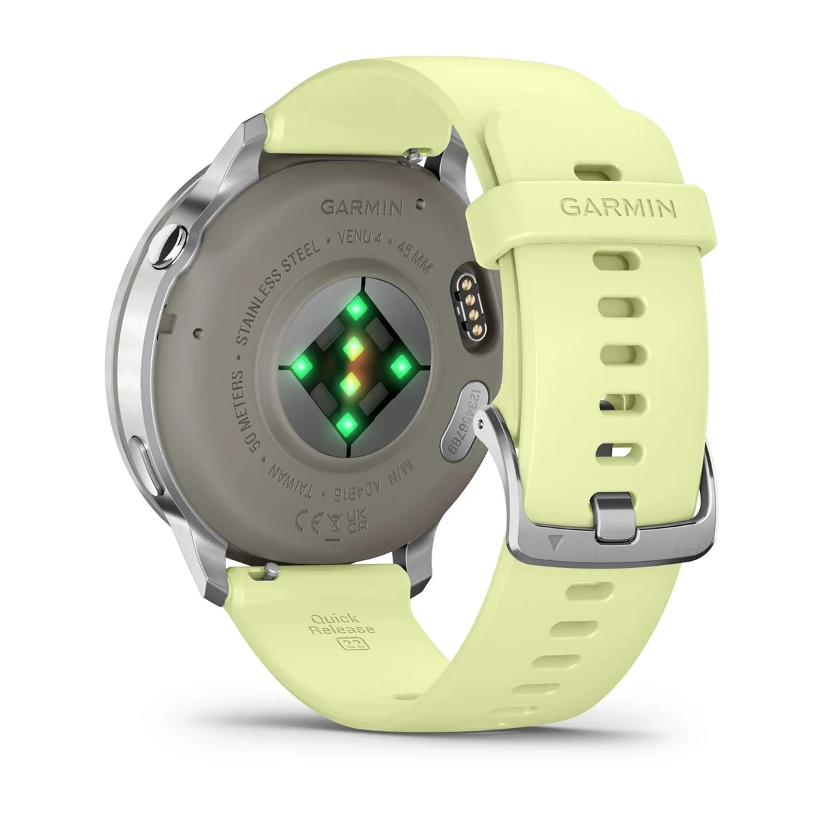 Умные часы Garmin Venu 4 45mm Silver with Citron Silicone Band (010-03014-42). Фото 6