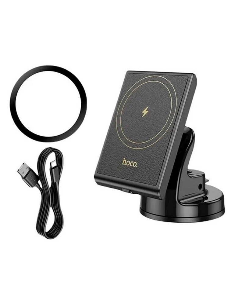 Держатель с беспроводной зарядкой Hoco HW20, Чёрный. Фото 4