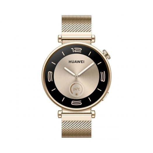 Умные часы Huawei Watch GT 4 41mm, Светло-золотой/Светло-золотой ремешок с миланским плетением (ARA-B19). Фото 2