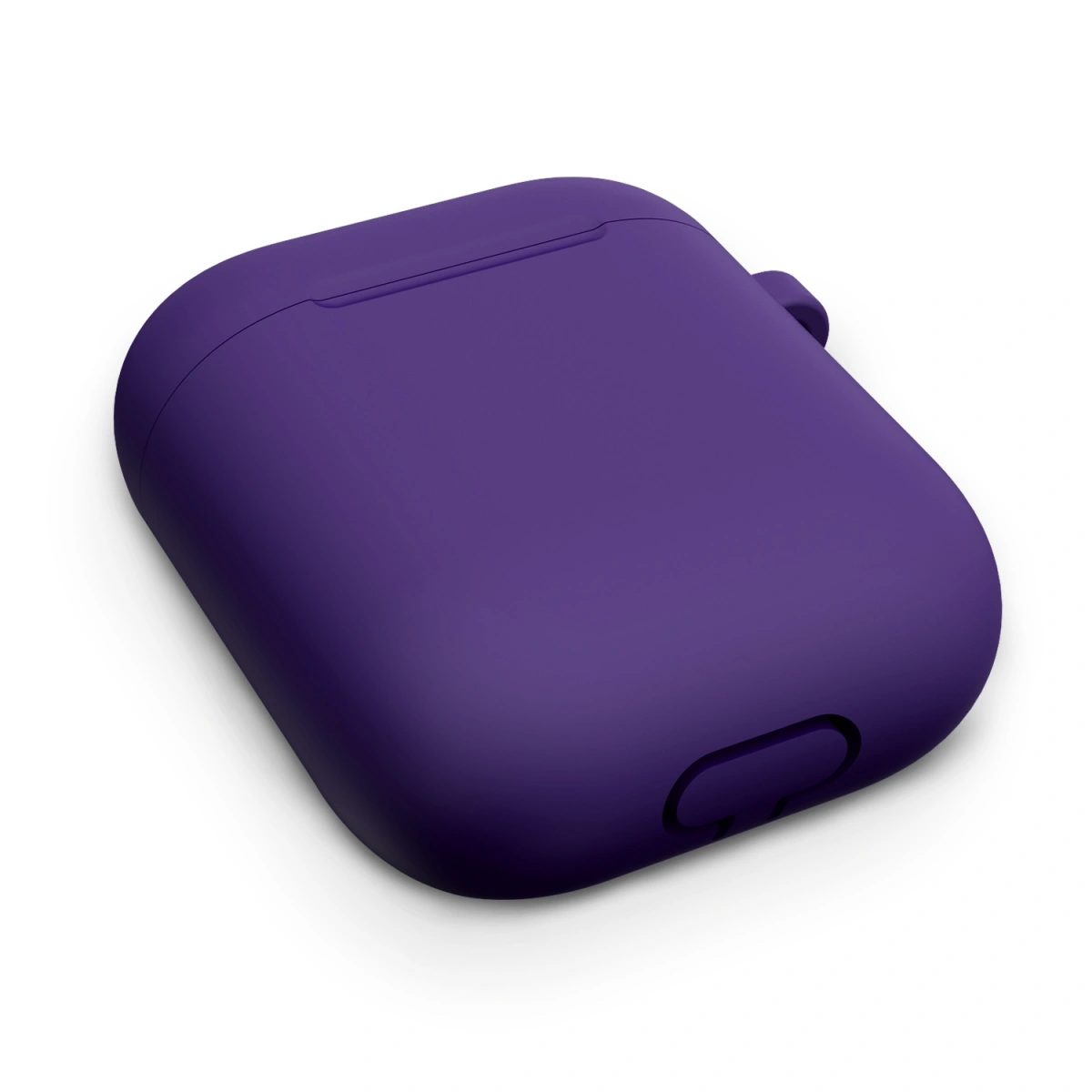 Чехол Silicone Case для наушников AirPods 2, Тёмно-фиолетовый. Фото 1
