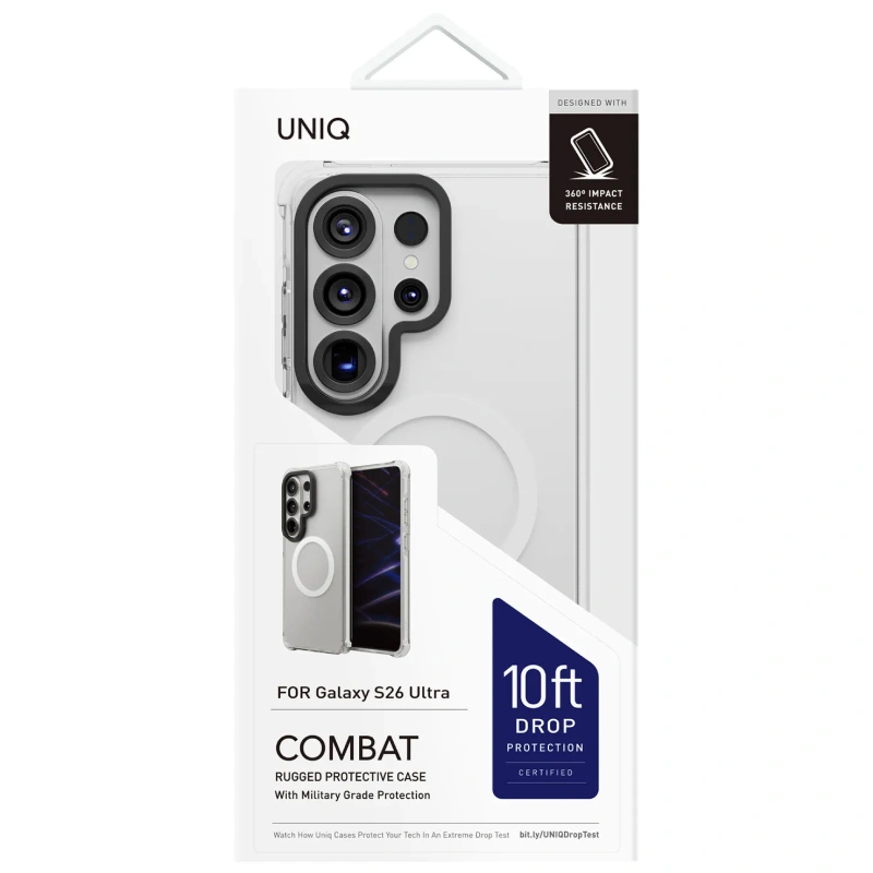 Накладка Uniq Combat Triple-Layer Defense (MagSafe) для Samsung Galaxy S26 Ultra, White (GS26UHYB-COMMBWHT). Фото 3