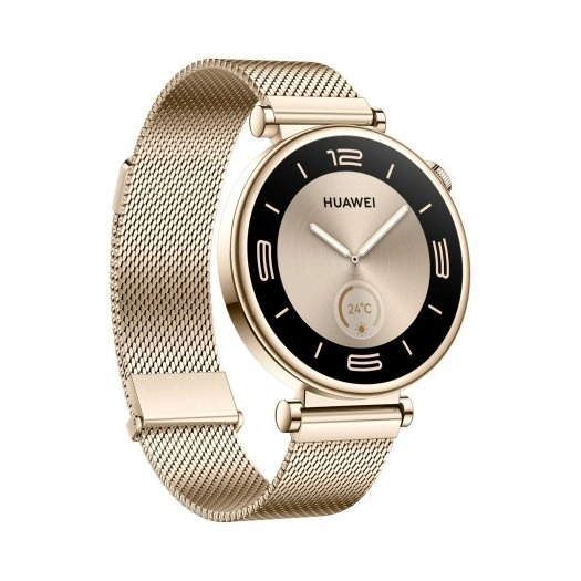 Умные часы Huawei Watch GT 4 41mm, Светло-золотой/Светло-золотой ремешок с миланским плетением (ARA-B19). Фото 6