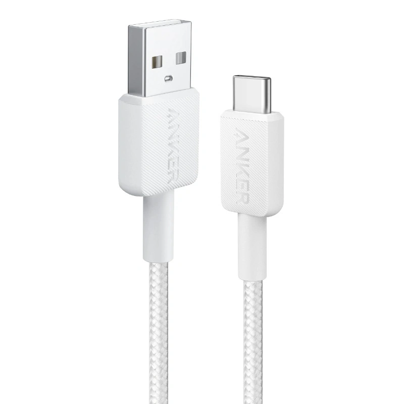 Кабель Anker 322 USB-A to USB-C (3ft Braided) 0.9м, Белый (A81H5P21). Фото 1