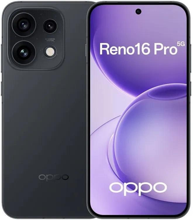 Смартфон Oppo Reno16 Pro 12/512Гб, Космический черный (CPH2863). Фото 1
