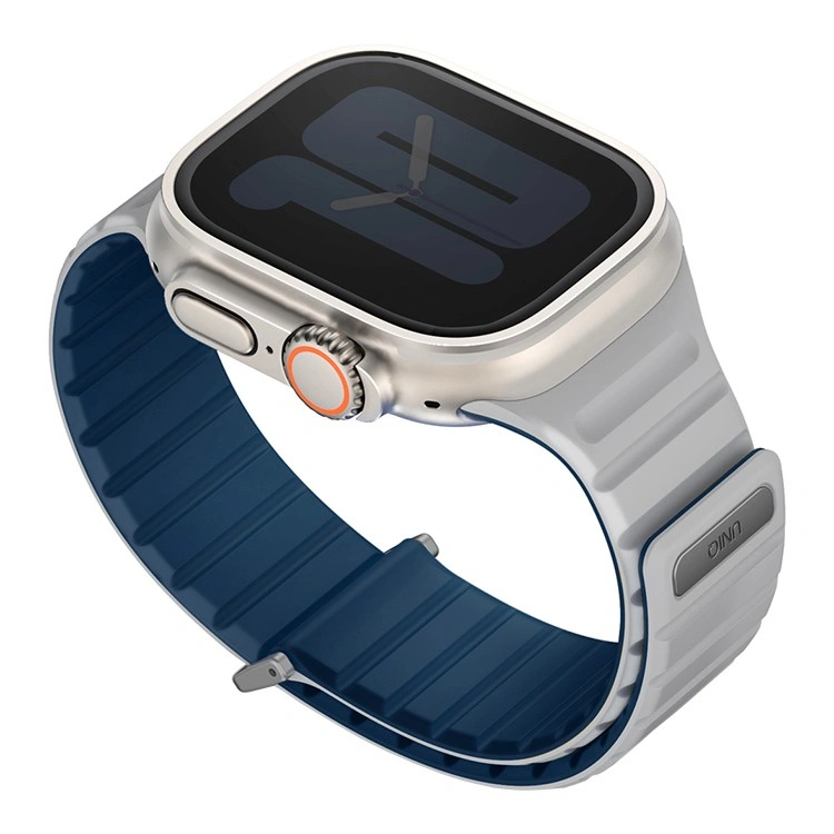 Ремешок Uniq для Apple Watch 44/45/46/49мм Revix EVO reversible Magnetic Royal, Blue/Chalk (49MM-REVERBLUCHK). Фото 2