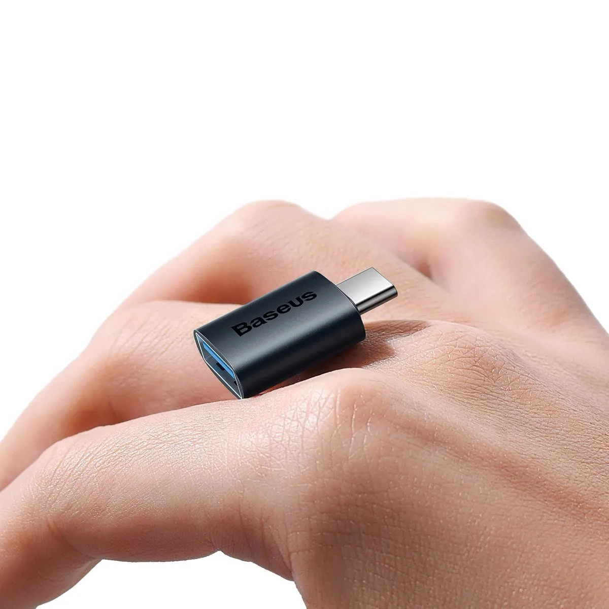 Переходник Baseus Ingenuity Series Mini OTG Adaptor Type-C to USB-A 3.1, Синий (ZJJQ000003). Фото 4