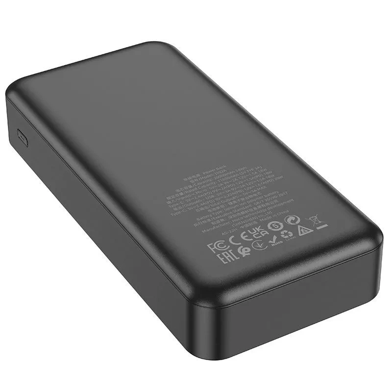 Внешний аккумулятор Hoco J102 Cool Figure 20000mAh, 1xUSB, 1xUSB-C, 3А, QC3.0, PD20W, LED, Li-Pol, Чёрный. Фото 3
