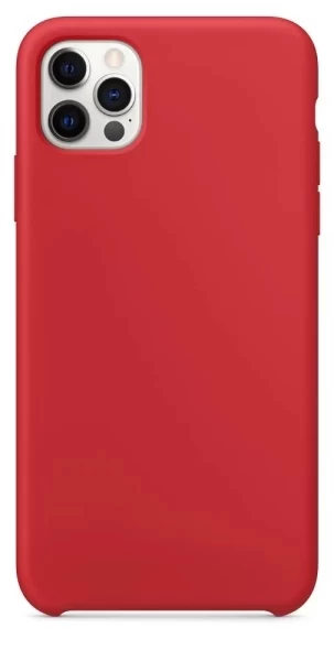 Накладка Silicone Cover для iPhone 12 Pro Max, Красная