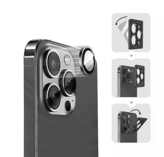 Защитное стекло на камеру Wiwu для iPhone 13 Pro/13 Max Lens Guard, Graphite