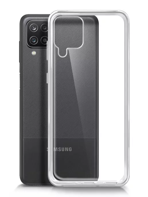 Накладка для Samsung Galaxy A12 силикон, Прозрачная