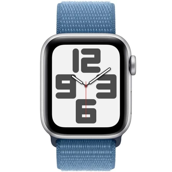 Apple Watch SE 2023, 40 мм, алюминий цвета "серебро", Winter Blue Sport Loop (MRE33)