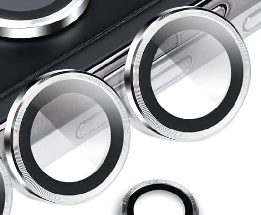Защитное стекло на камеру Anank AR Circle Lens Guard для Samsung S23 Plus, Серебристая