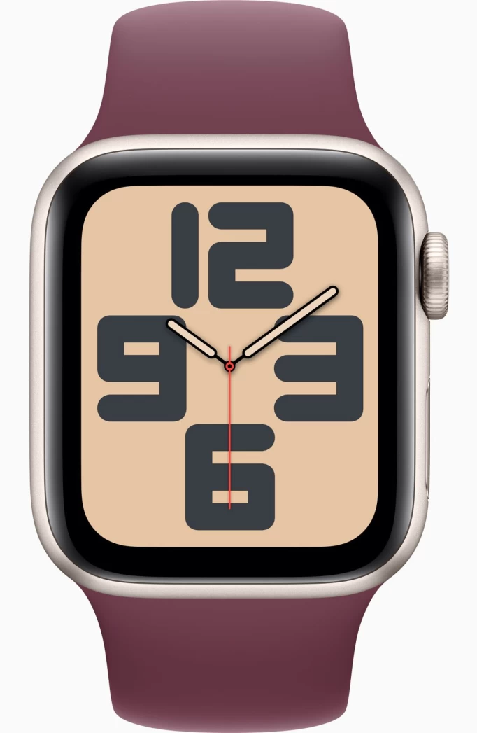 Apple Watch SE 2023, 40 мм, алюминий цвета "сияющая звезда", Mulberry Sport Band, размер M/L (MRTQ3)