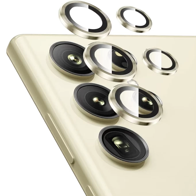 Защитное стекло на камеру Anank AR Aluminium lens Guard для Samsung S24 Ultra, Gold