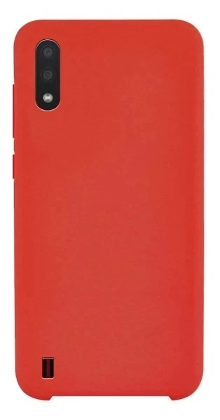 Накладка Silicone Case для Samsung Galaxy A01, Красная