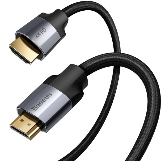 Кабель Baseus Enjoyment Series 4K HD Male To 4K HD Male Adapter Cable 2m, Чёрный (CAKSX-C0G)