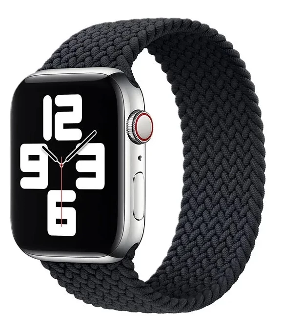 Ремешок Braided Solo Loop (M) для Apple Watch 38/40/41, Чёрный