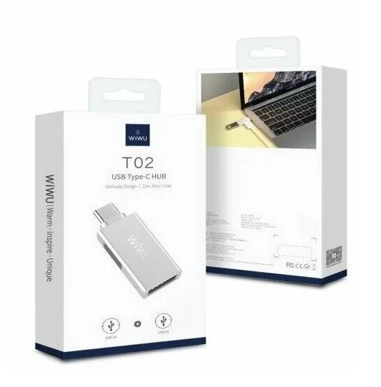 Хаб Wiwu Alpha T02 Pro USB Type C, Grey