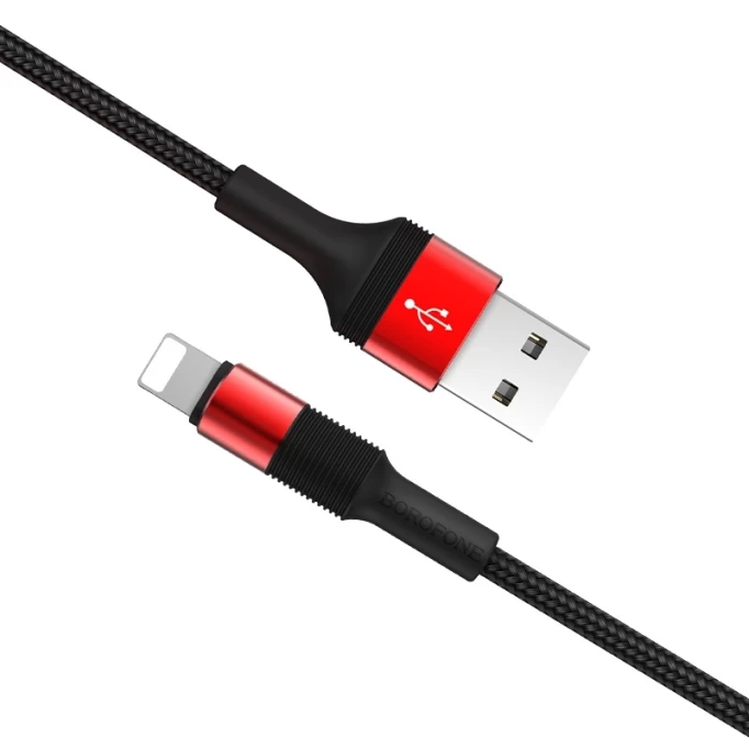 Кабель Borofone BX21 Outstanding Lightning to USB 1m, Красный
