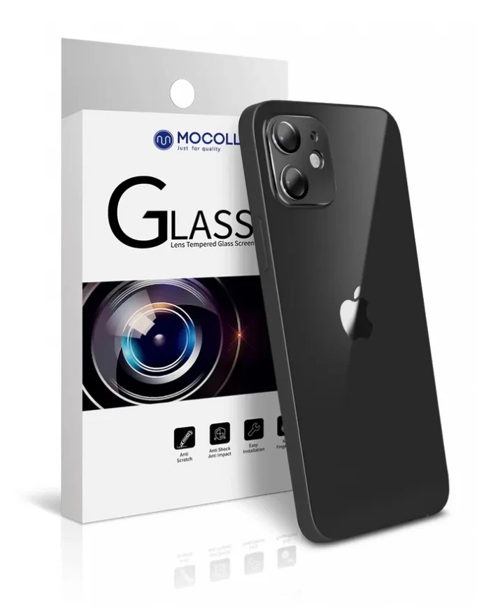 Защитное стекло для камеры Mocoll 2.5D Phone 12, Чёрное