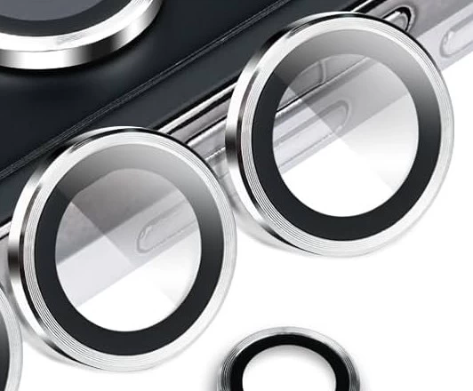Защитное стекло на камеру Anank AR Aluminium lens Guard для Samsung S24, Silver